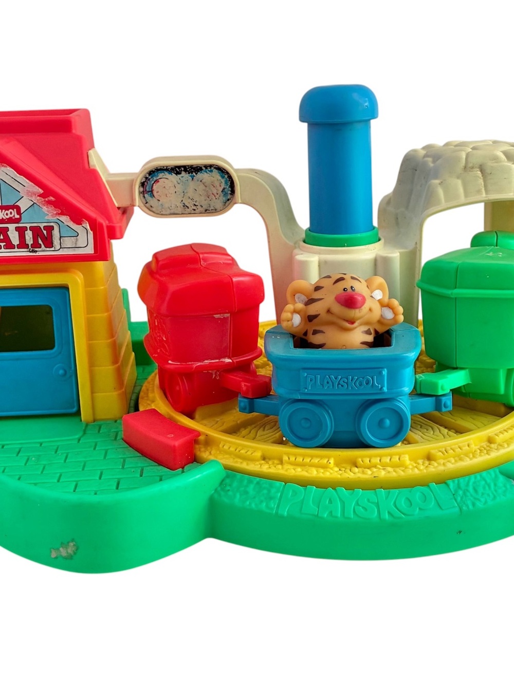 Vintage 1990 Playskool Push 'n Go Train As Shown Works